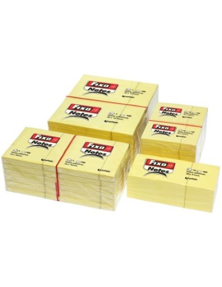 PACK 12 TACOS NOTAS ADHESIVAS 76X76MM FIXO AMARILLO PACK 12 TACOS NOTAS ADHESIVAS 76X76MM FIXO AMARILLO
