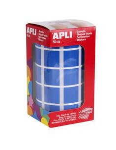 ROLLO GOMETS CUADRADOS AZUL AUTOADHESIVOS 20MM