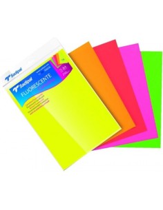 BOLSA 5 CARTULINAS FLUORESCENTES A4 250G COLORES SURTIDOS