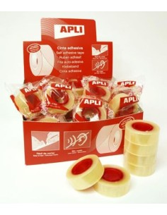 Exp 35 rollos cinta adhesiva transparente 33mX19mm Apli