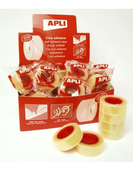 Exp 35 rollos cinta adhesiva transparente 33mX19mm Apli