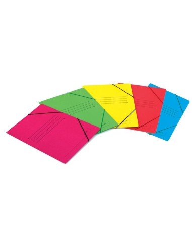 Carpeta cartón 500 gr. Folio goma con solapa color rojo 1085RO - Pack de 20 unidades