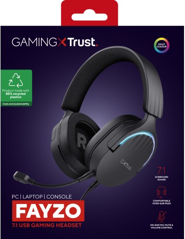 GXT 490 FAYZO Auriculares Alámbrico Diadema Juego USB tipo A Negro