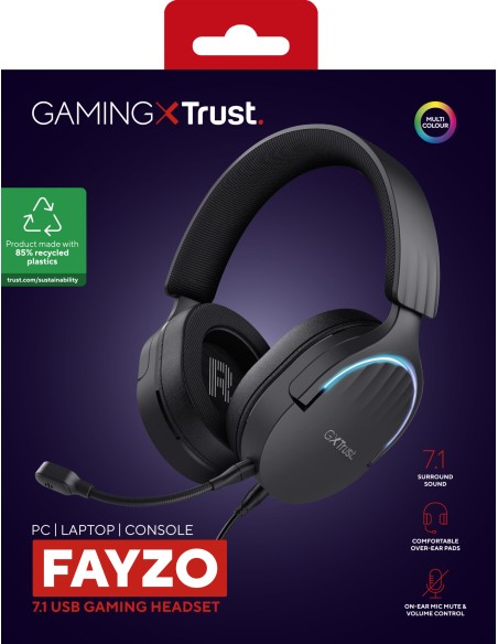 GXT 490 FAYZO Auriculares Alámbrico Diadema Juego USB tipo A Negro