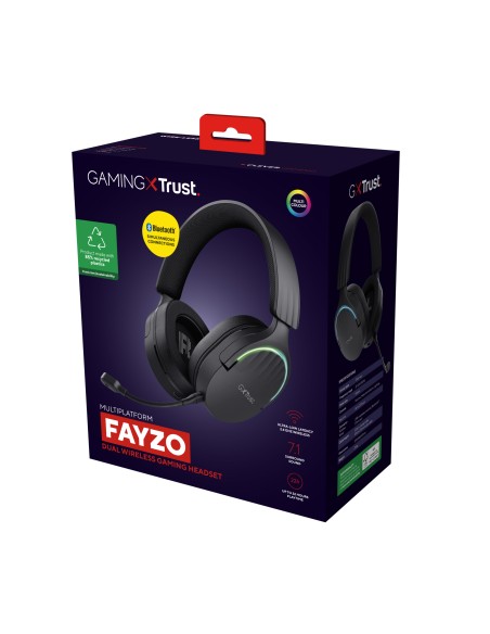 GXT 491 Fayzo Auriculares Inalámbrico y alámbrico Diadema Juego USB Tipo C Bluetooth Negro