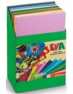 Exp 120 laminas goma eva colores surtidos 40x60 faibo