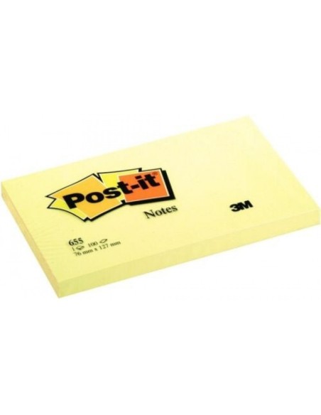PACK 12 TACOS NOTAS POST IT 655 AMARILLAS 76X127MM