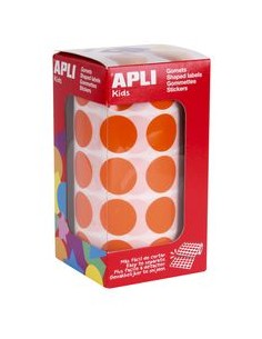 ROLLO GOMETS REDONDO NARANJA AUTOADHESIVOS 20MM