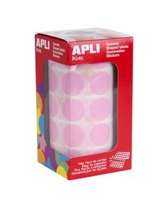 ROLLO GOMETS REDONDO ROSA AUTOADHESIVOS 20MM