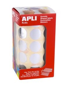 ROLLO GOMETS REDONDO PLATA AUTOADHESIVOS 20MM