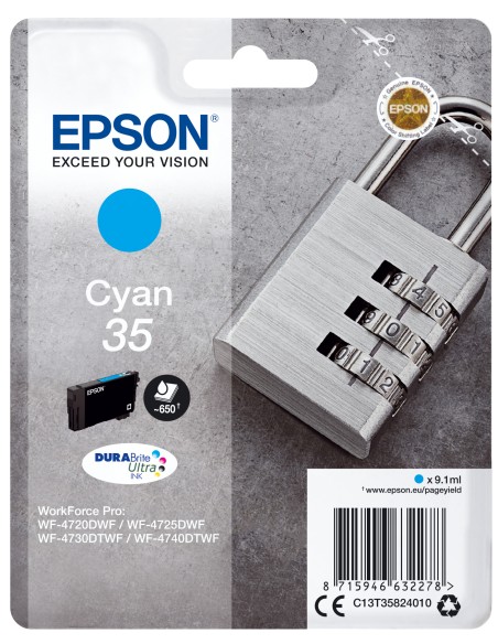 Padlock Singlepack Cyan 35 DURABrite Ultra Ink