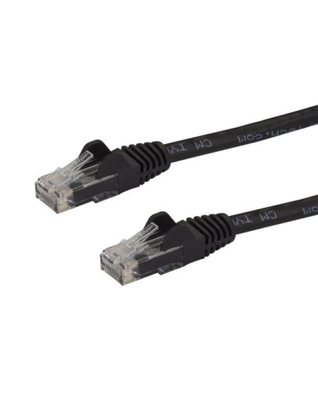Cable de 7,5m Cat6 Ethernet de Red Negro - RJ45 sin Enganches - 24AWG
