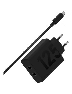 TurboPower 125W Duo-Port Universal Negro Corriente alterna Carga rápida Interior