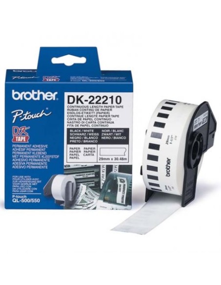 CINTA PAPEL TERMICO CONTINUA BLANCA BROTHER DK22210