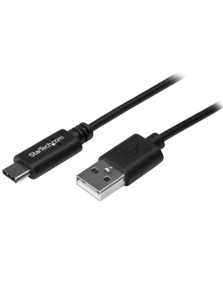 Cable de Carga y Sincronización USB-A a USB-C de 2m - Cable de Datos USB-A a USB Tipo C - M/M - Negro - Certificado USB-IF