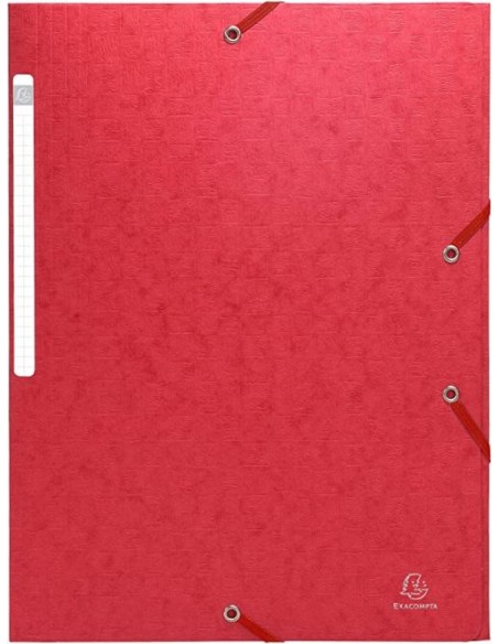 C 25 carpeta a4 carton gomas y solapas color rojo
