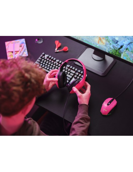 GXT 415P Zirox Auriculares Alámbrico Diadema Juego Rosa