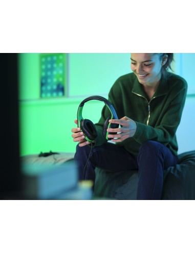 GXT 415X ZIROX Auriculares Alámbrico Diadema Juego Negro, Verde