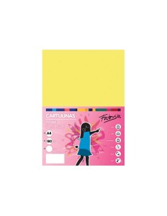 PAQ. 50H CARTULINA FABRISA 180GR A4 AMARILLO