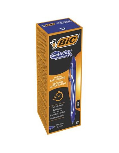 Gel-ocity Quick Dry Azul Bolígrafo de punta retráctil con pulsador Medio 1 pieza(s) 950442