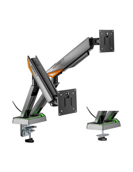 DT38TSRRGB-349 soporte para monitor 96,5 cm (38") Escritorio Negro, Blanco