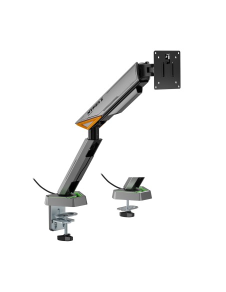 DT49TSRRGB-347 soporte para monitor 124,5 cm (49") Escritorio Negro, Gris