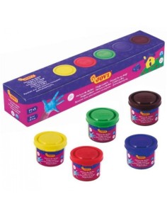 ESTUCHE 5 BOTES PINTURA DEDOS JOVI 35ML COLORES SURTIDOS