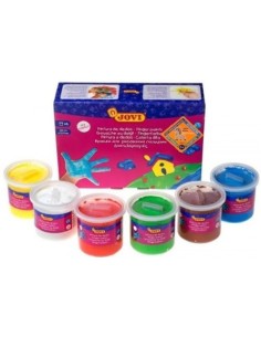 ESTUCHE 6 BOTES PINTURA DEDOS 125ML COL SURT