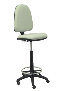 Taburete Ayna bali gris claro ruedas de parqué