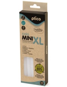 Blister 25 barritas mini xl cola termofusible diametro 8mm x 200 mm d3 longitud