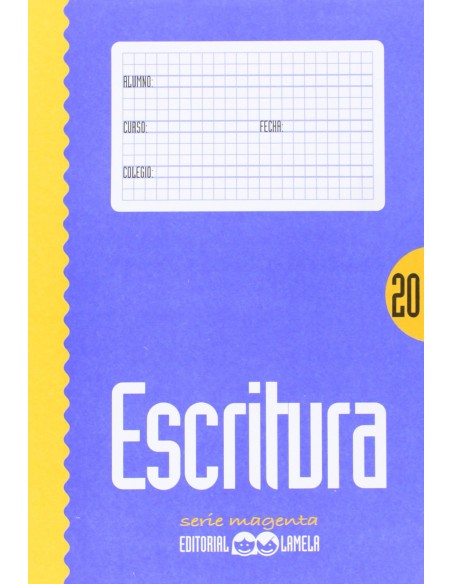 Cuaderno escritura color 20 magenta