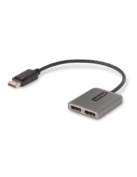 Hub MST de 2 Puertos DisplayPort 1.4 - Divisor Splitter DP para 2 Monitores - Adaptador DisplayPort a 2x DisplayPort de 5K 60Hz 