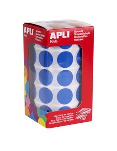 ROLLO GOMETS REDONDO AZUL AUTOADHESIVOS 20MM