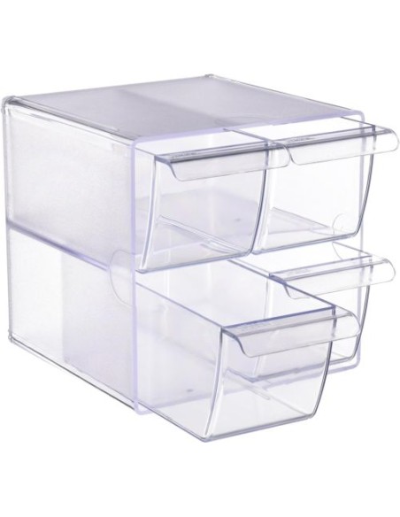 ORGANIZADOR CON 4 CAJONES TRANSPARENTE