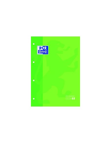 Paq 5 recambio color1 verde manzana a4 80h 4 taladros 90g cuadricula 5x5 Paq 5 recambio color1 verde manzana a4 80h 4 taladros 90g cuadricula 5x5