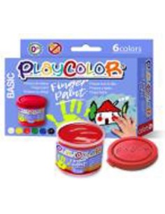 ESTUCHE 6 PINTURA DE DEDOS PLAYCOLOR 40ML COLORES SURTIDO