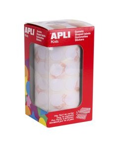 ROLLO GOMETS REDONDO BLANCO AUTOADHESIVOS 15MM