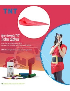 PACK 25 BOLSAS DISFRAZ TEJIDO NO TEJIDO 65X90CM ROJO