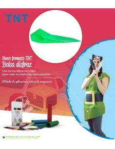 PACK 25 BOLSAS DISFRAZ TEJIDO NO TEJIDO 65X90CM VERDE