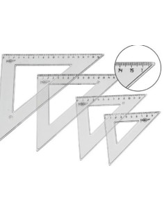 C 20 escuadras 20 cm con bolsa plastico transparente