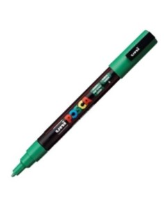Marcador uni posca pc3m color verde 09 13mm