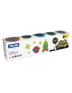 Estuche 5 bote 142g pasta blanda soft dough colores neon