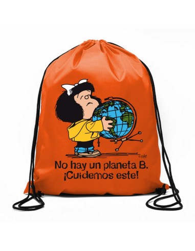BOLSA DE CUERDAS MAFALDA NO HAY UN PLANETA B