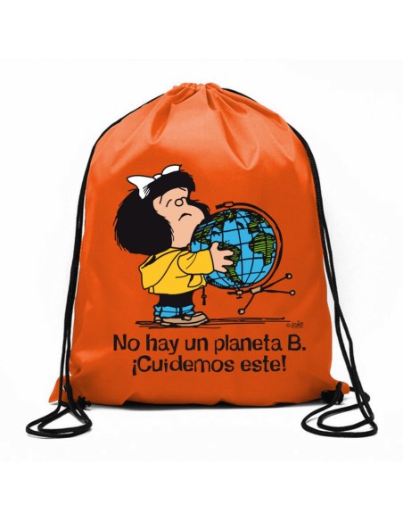 BOLSA DE CUERDAS MAFALDA NO HAY UN PLANETA B