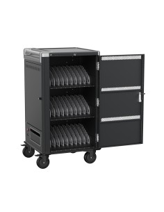 EW1700 carrito y armario de dispositivo portátil Carro de gestión y carga para dispositivos portátiles Negro, Gris