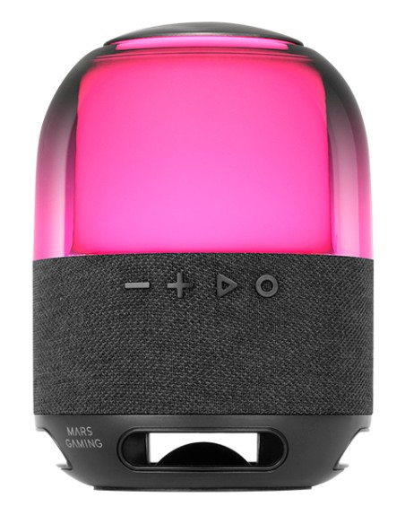 MS-FLOW, Altavoz Portátil Bluetooth 15W, Iluminación Orbilight RGB 360°, Sonido Potente con Driver DeepBass 57mm, Altavoz Gaming