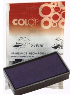 BLISTER 2 ALMOHADILLAS E20 AZUL COLOP