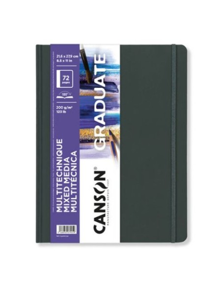 Cuaderno canson mix media blanco 216x279 36h 200g grano fino Cuaderno canson mix media blanco 216x279 36h 200g grano fino
