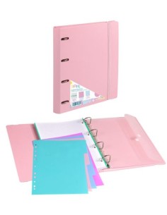CARPEBLOCK FOAM SOFT ROSA A4 4 ANILLAS 35MM CON RECAMBIO