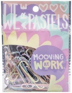 BLISTER 25 CLIPS PASTEL 50MM MAW PASTEL